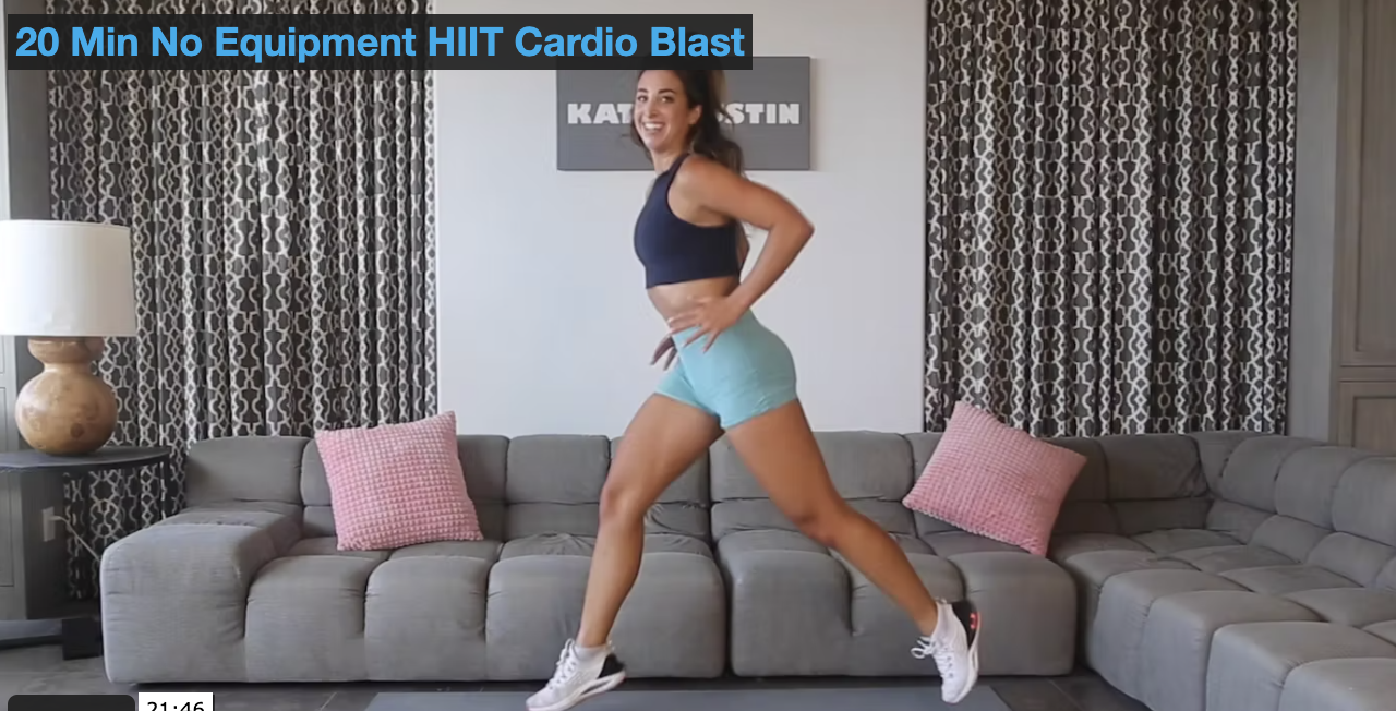 20 Min No Equipment HIIT Cardio Blast